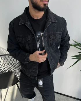 کت جین ذغالی دودی CK