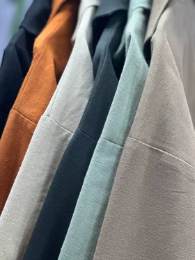 مانتو لینن رنگی