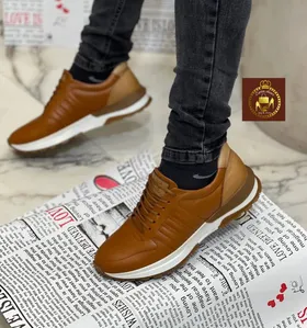 کفش کتانی اسپرت چرم طبیعی مردانه مدل taha