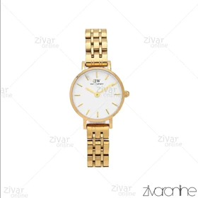 ساعت دنیل ولینگتون زنانه طلایی صفحه سفید خطی اسمال 106309