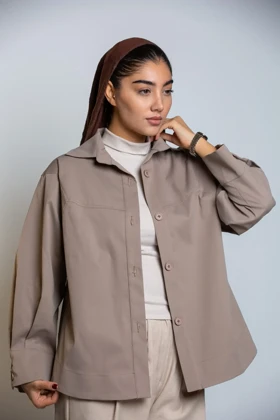 بارانی کتان پارکا مانلی