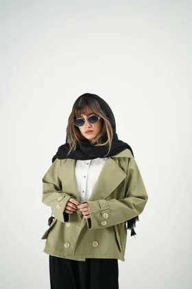 بارانی یقه انگلیسی زنانه