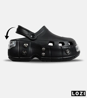صندل مردانه مشکی BALENCIAGA crocs مدل 6938