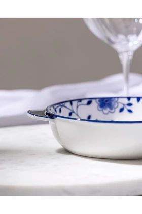 بشقاب سرو Madame Coco مدل Reve Bleu Seren Bone China - آبی/سفید
