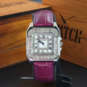 ساعت مچی زنانه کارتیر CARTIER A8041 رنگ ثابت با موتور کوارتز ژاپنی