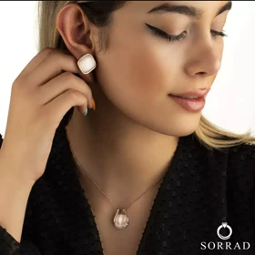 ست گوشواره و گردنبند اپال کلیو