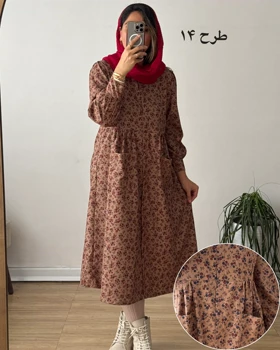 پیراهن مخمل کبریتی سارگل 1