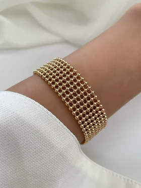 دستبند توپی حصیری ژوپینگ