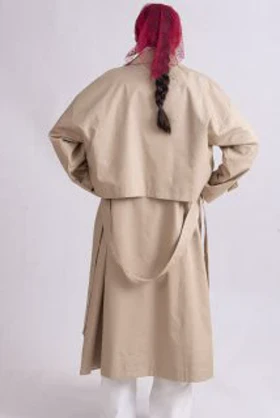 ترنچ کت کرم بژ Kay سه حالته