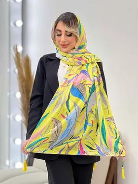 شال طرح برگ سوزنی