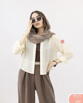 شومیز شیشه ای جلو زیپ زنانه 3121 | الینور