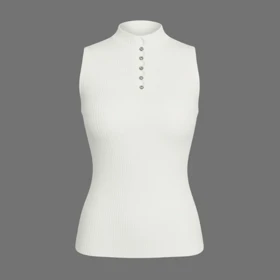تاپ بافت زنانه مدل نگیندار سفید
