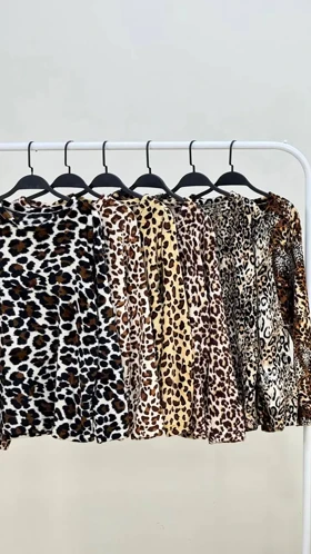 ست بلوز و شلوار پلنگی