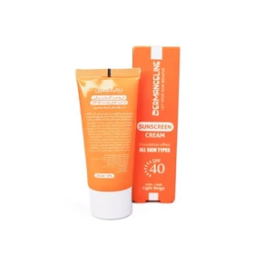 ضد آفتاب کرم پودری SPF40 انواع پوست (بژ روشن) درمنجلین 30 میل