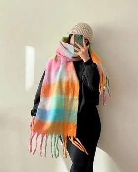 شال تدی ریش دار