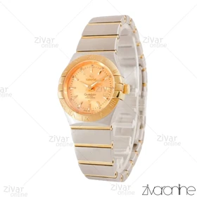 ساعت امگا کانسلیشن زنانه طلایی نقره ای صفحه طلایی 104470