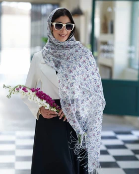 شال لینن طرحدار HQuality 20631