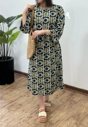 پیراهن بلند نخی آفتاب