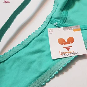 سوتین زنانه مدل نخی سبزآبی کد 3472