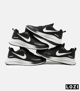 کفش کتانی مردانه و زنانه مشکی سفید Nike air zoom مدل 4546