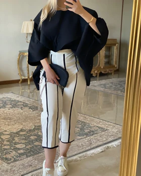 شومیز شلوار جلو نواری