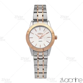 ساعت الکسا زنانه رزگلد نقره ای صفحه سفید 105883