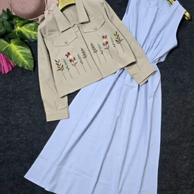 کت سارافون گلدوزی شده رعنا