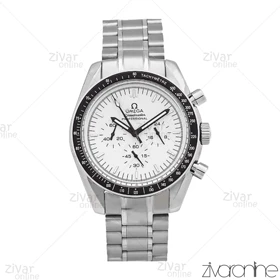 ساعت امگا اسپیدمستر مردانه سه موتوره استیل صفحه سفید 106803