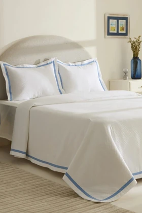 سرویس روتختی دو نفره Karaca Home مدل Doris پنبهای - آبی