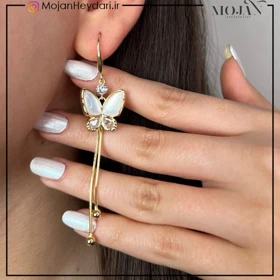گوشواره صدفی مشابه طلا کد: sg477