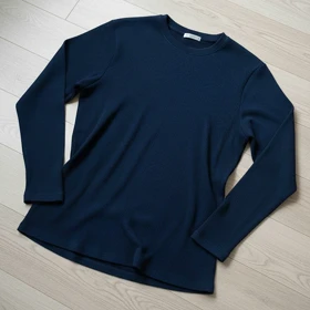 بلوز مردانه آستین بلند سرمه ای مدل Atra