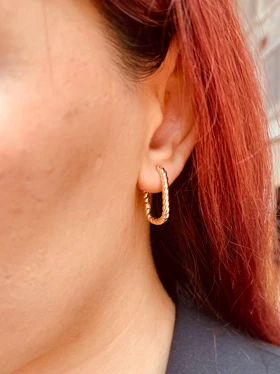 گوشواره ژوپینگ مستطیل پیچ M11