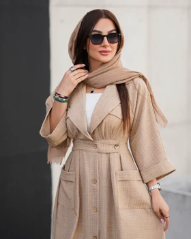 مانتو پیراهنی دامن کلوش کد 807