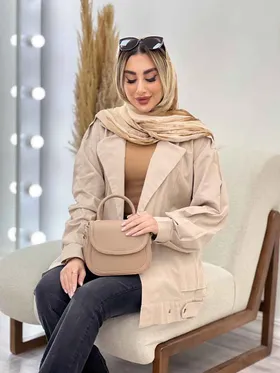 مانتو لینن دو جیب پایین پاگن