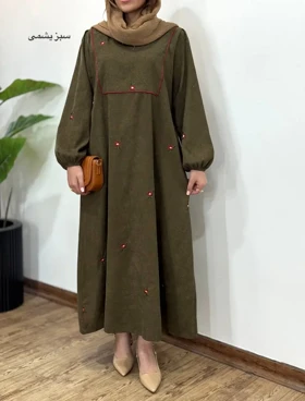 پیراهن مانتویی گلدوزی مهیاس 1