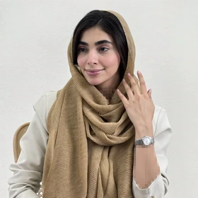 شال زنانه پلیسه کارملا | آی بولک