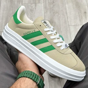 کفش و کتانی مردانه مدل آدیداس ADIDAS GAZELLE رنگ خاکی فسفری