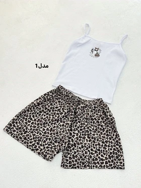 ست تاپ و شورتک زنانه پلنگی |آراسز