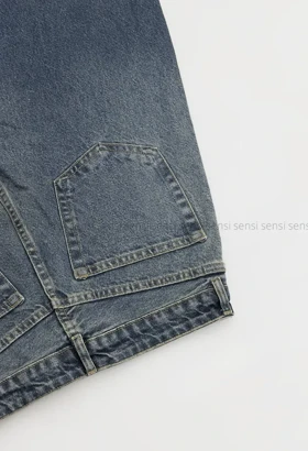 شلوارک جین واید فول بگ کد1004238