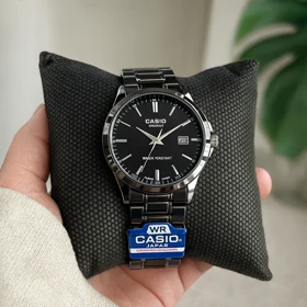 ساعت مچی مردانه کاسیو ترند فول بلک کاسیو کلاسیک خط سیلور