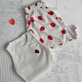 ست شلوارک و کراپ طرحدار