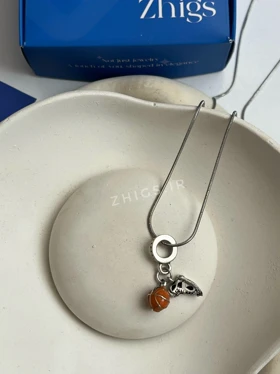 گردنبند استیل با آویز بسکتبال