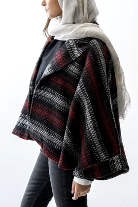 پالتو فری سایز یقه برگردان زنانه