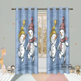 پرده کودک طرح آدم برفی مدل W4974