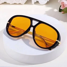 عینک آفتاب جدید ترند ولوکس زنانه BOTTEGA VANETA گوشواره ای مدلSG-f9813 خرید اقساطی (زرد)