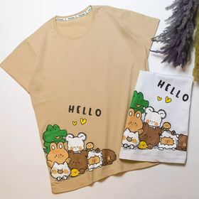 تیشرت نخپنبه hello حیوانات کد 480