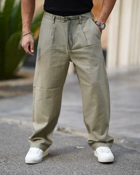 شلوار لینن مردانه برش بگ با کیفیت بالا رنگبندی ZARA