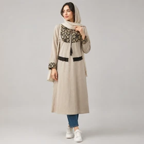 مانتو زنانه کت و سارافون ترمه