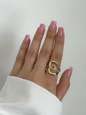 انگشتر استیل زنانه فشن (گلد)