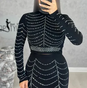 ست نیم‌تنه و دامن نگینی : 8950